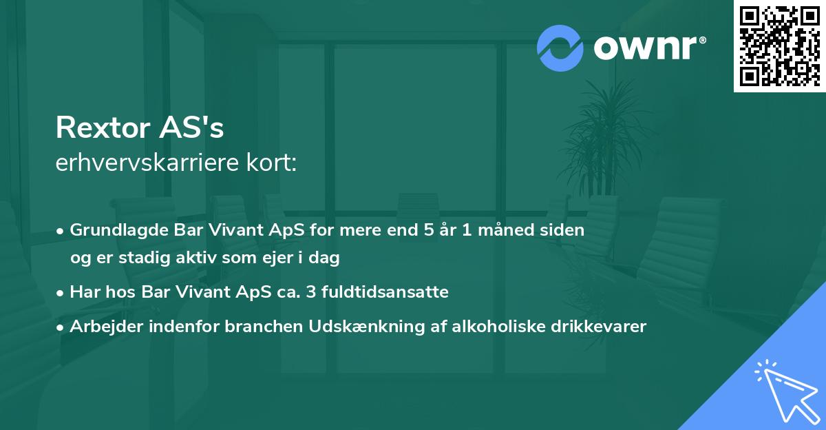 Rextor AS's erhvervskarriere kort