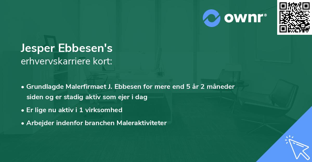 Jesper Ebbesen's erhvervskarriere kort