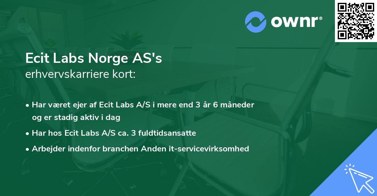 Ecit Labs Norge AS's erhvervskarriere kort