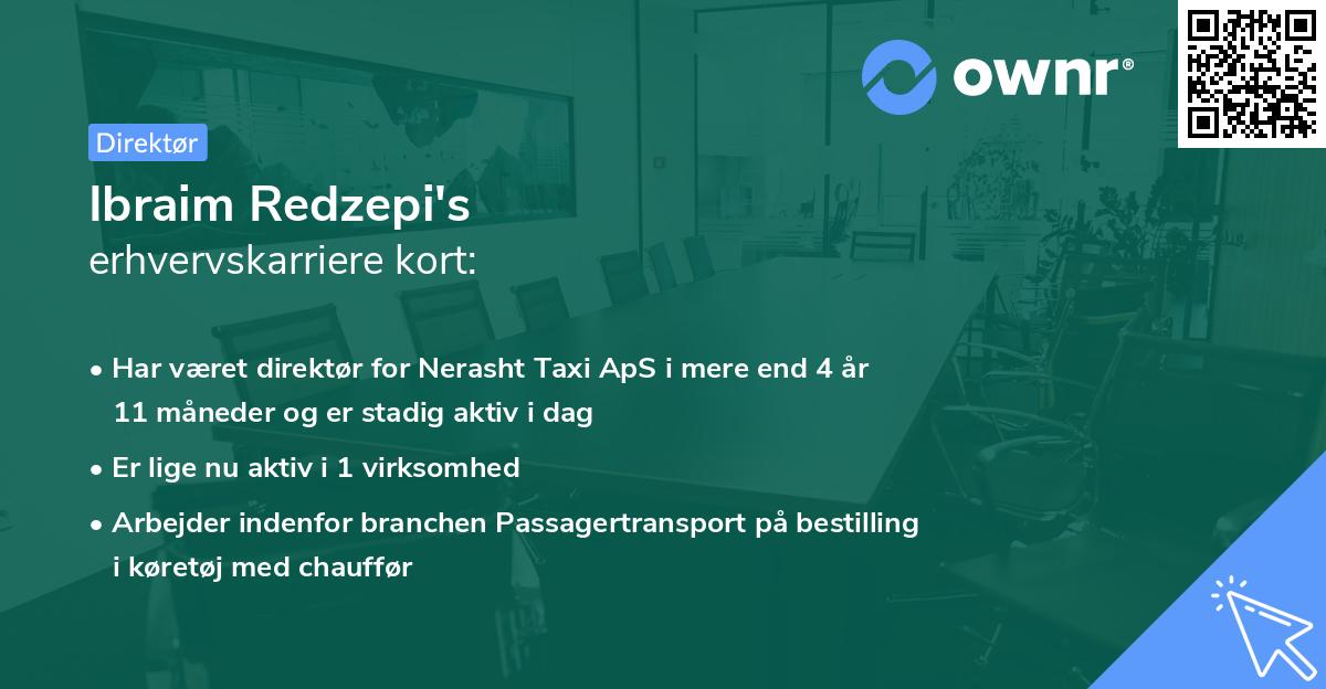 Ibraim Redzepi's erhvervskarriere kort