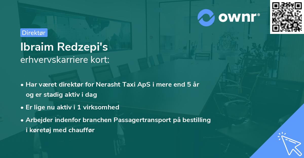 Ibraim Redzepi's erhvervskarriere kort
