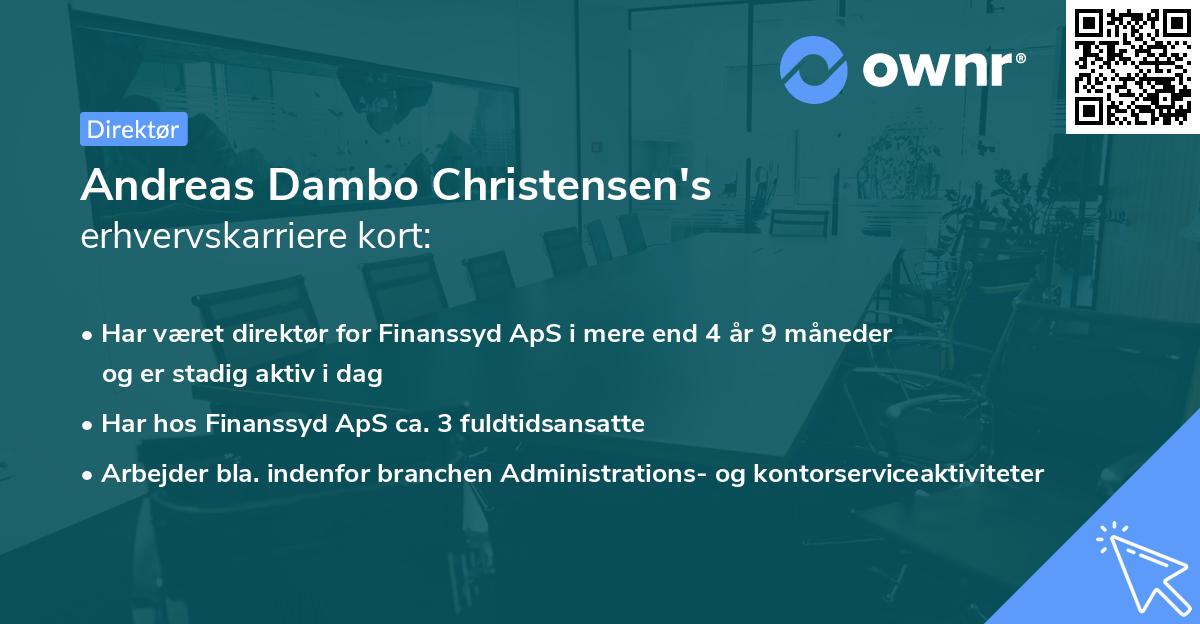 Andreas Dambo Christensen's erhvervskarriere kort