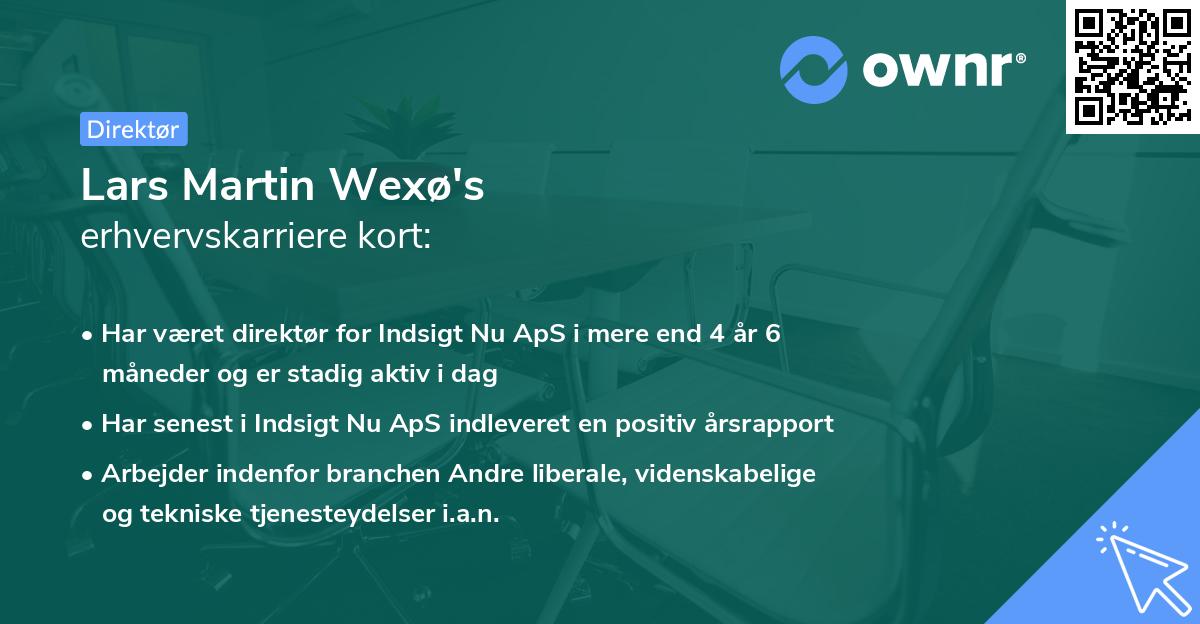 Lars Martin Wexø's erhvervskarriere kort
