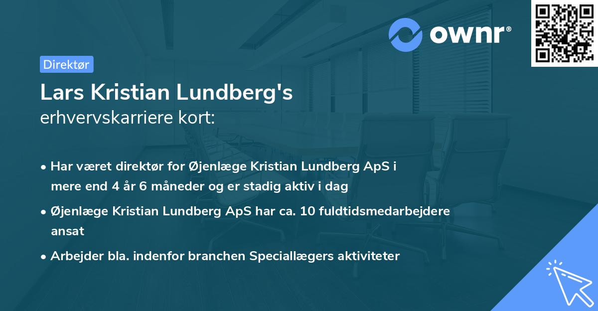 Lars Kristian Lundberg's erhvervskarriere kort