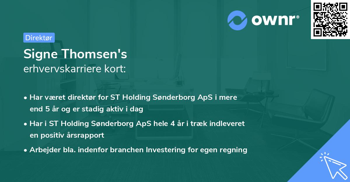 Signe Thomsen's erhvervskarriere kort