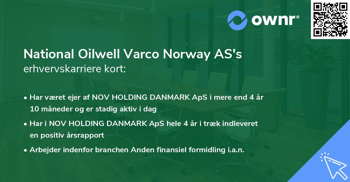 National Oilwell Varco Norway AS's erhvervskarriere kort