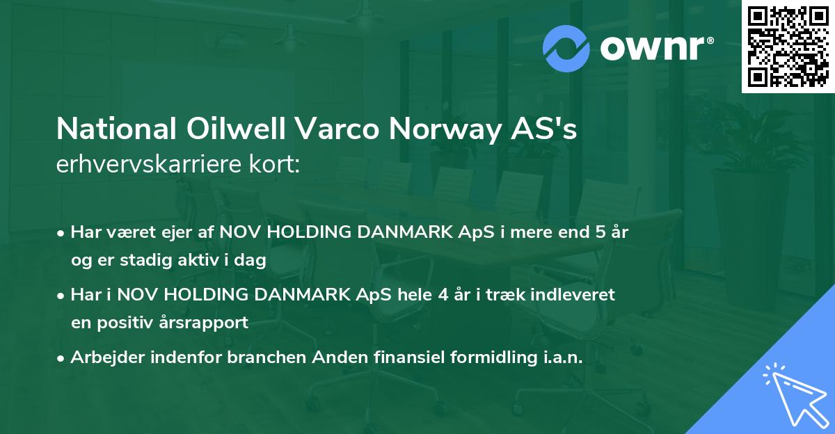 National Oilwell Varco Norway AS's erhvervskarriere kort