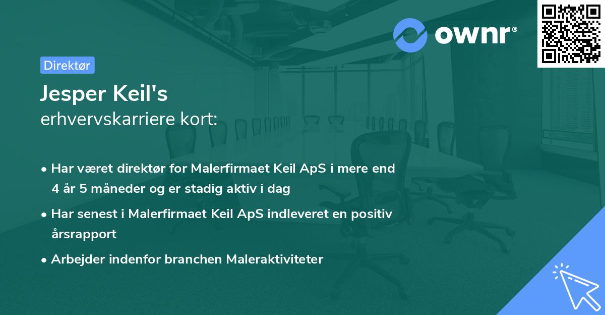 Jesper Keil's erhvervskarriere kort