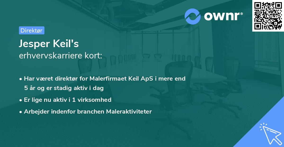 Jesper Keil's erhvervskarriere kort