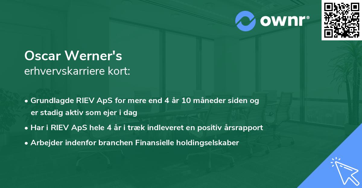 Oscar Werner's erhvervskarriere kort