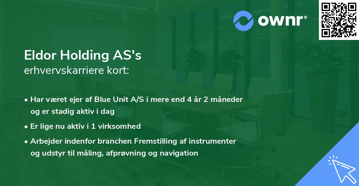 Eldor Holding AS's erhvervskarriere kort