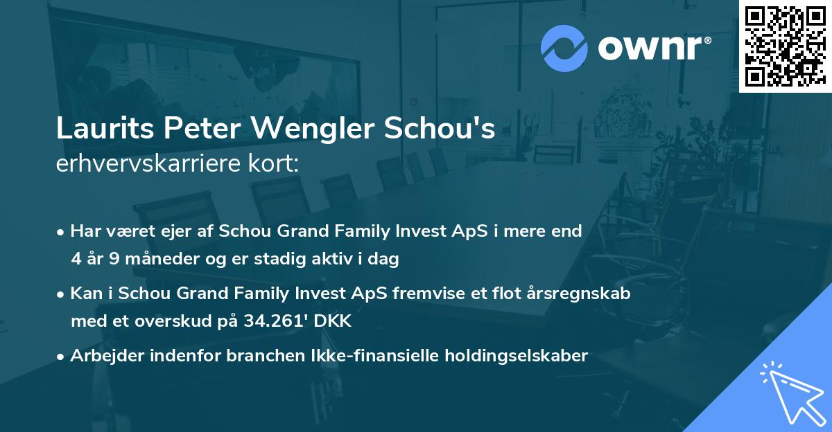 Laurits Peter Wengler Schou's erhvervskarriere kort