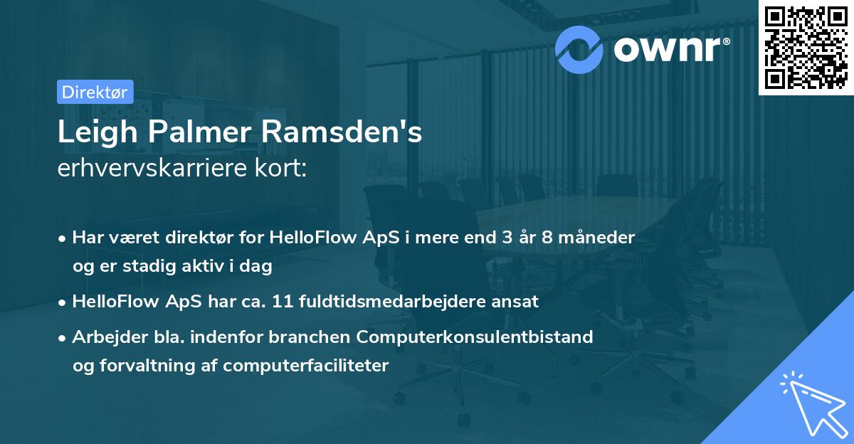 Leigh Palmer Ramsden's erhvervskarriere kort