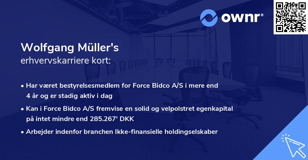 Wolfgang Müller's erhvervskarriere kort