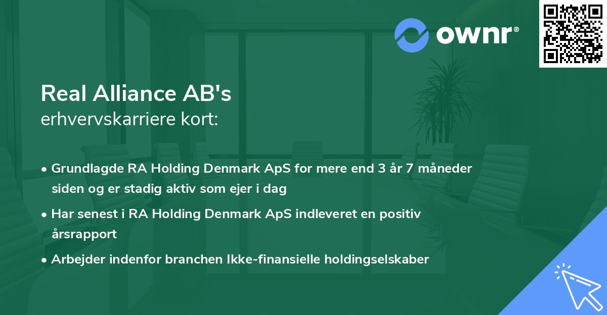 Real Alliance AB's erhvervskarriere kort