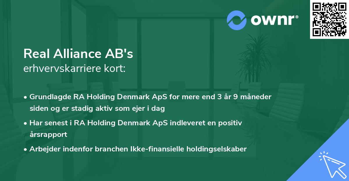 Real Alliance AB's erhvervskarriere kort