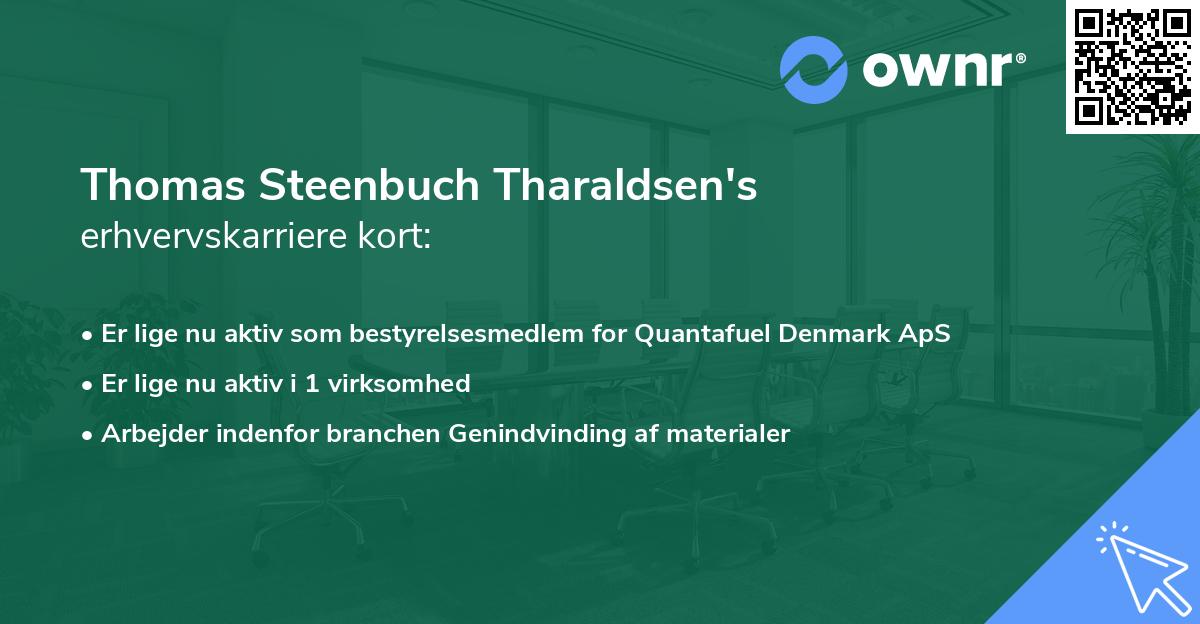 Thomas Steenbuch Tharaldsen's erhvervskarriere kort