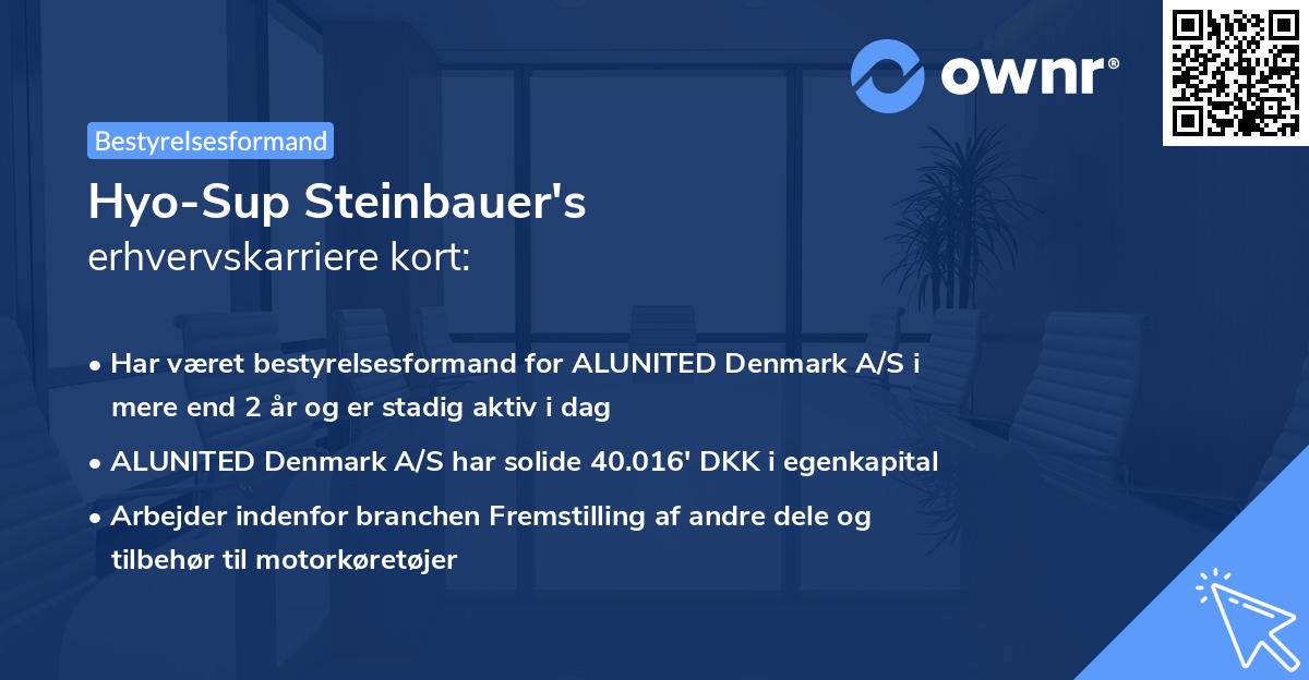 Hyo-Sup Steinbauer's erhvervskarriere kort