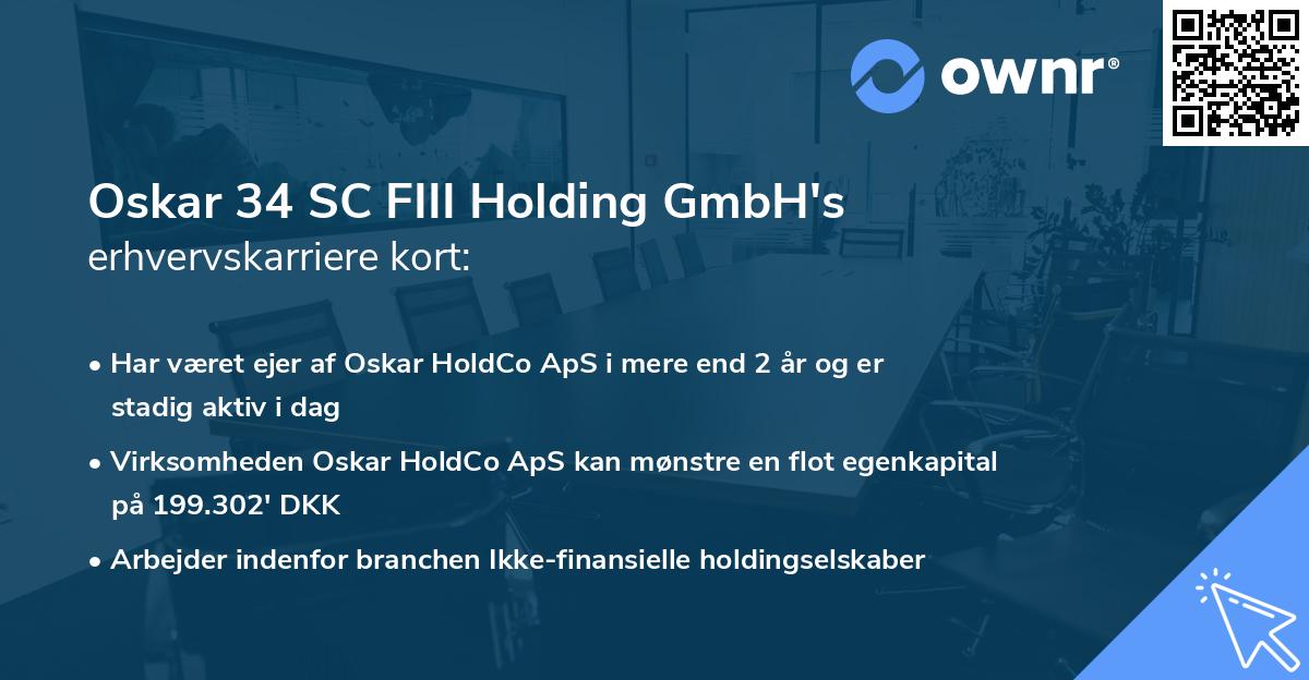 Oskar 34 SC FIII Holding GmbH's erhvervskarriere kort