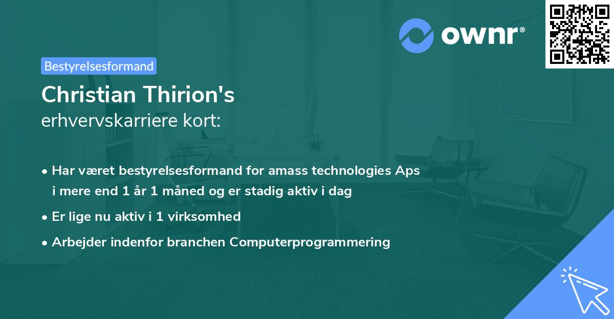 Christian Thirion's erhvervskarriere kort
