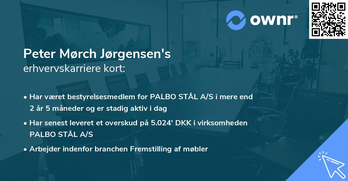 Peter Mørch Jørgensen's erhvervskarriere kort