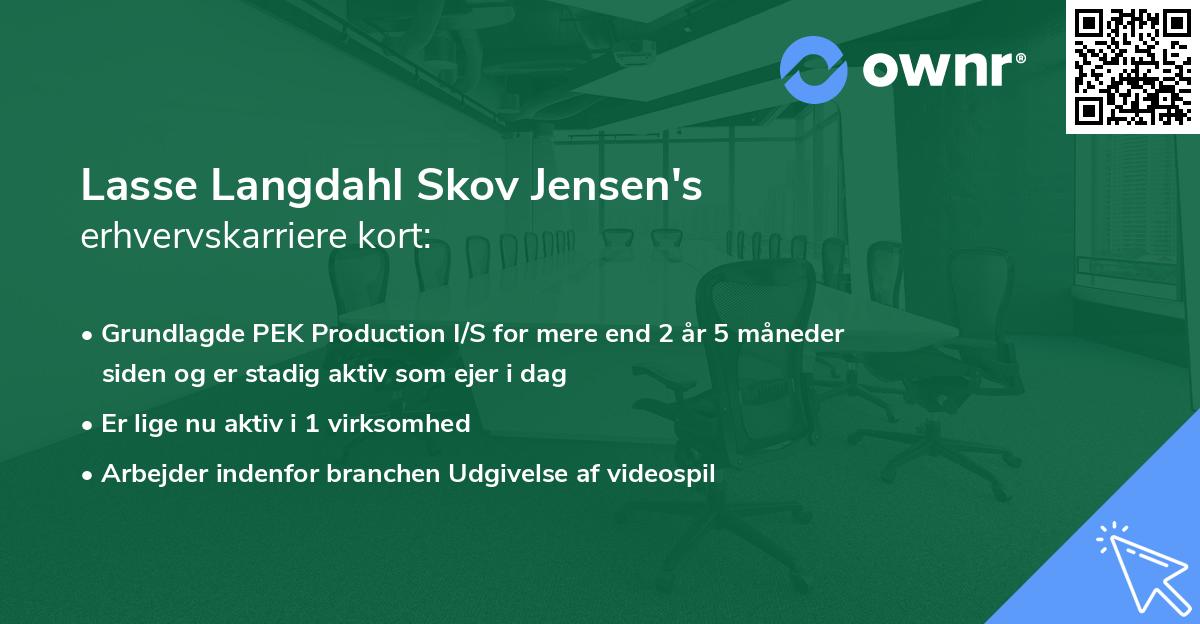 Lasse Langdahl Skov Jensen's erhvervskarriere kort