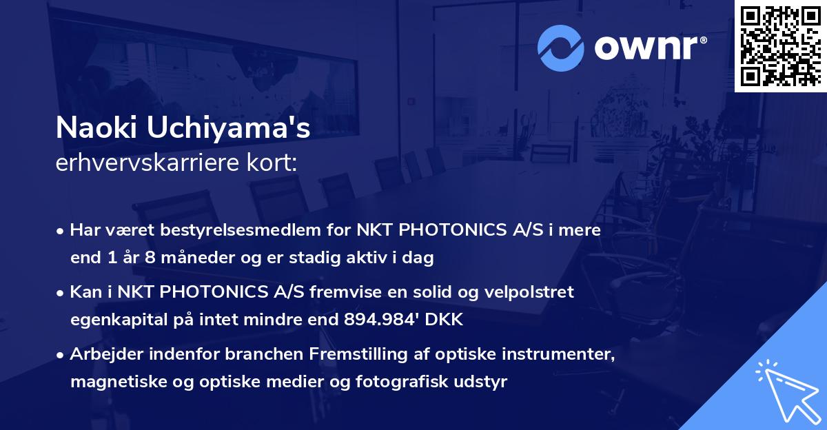 Naoki Uchiyama's erhvervskarriere kort