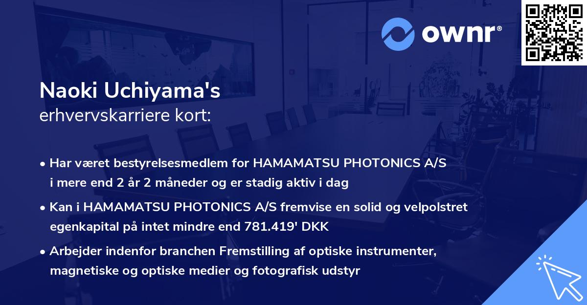 Naoki Uchiyama's erhvervskarriere kort