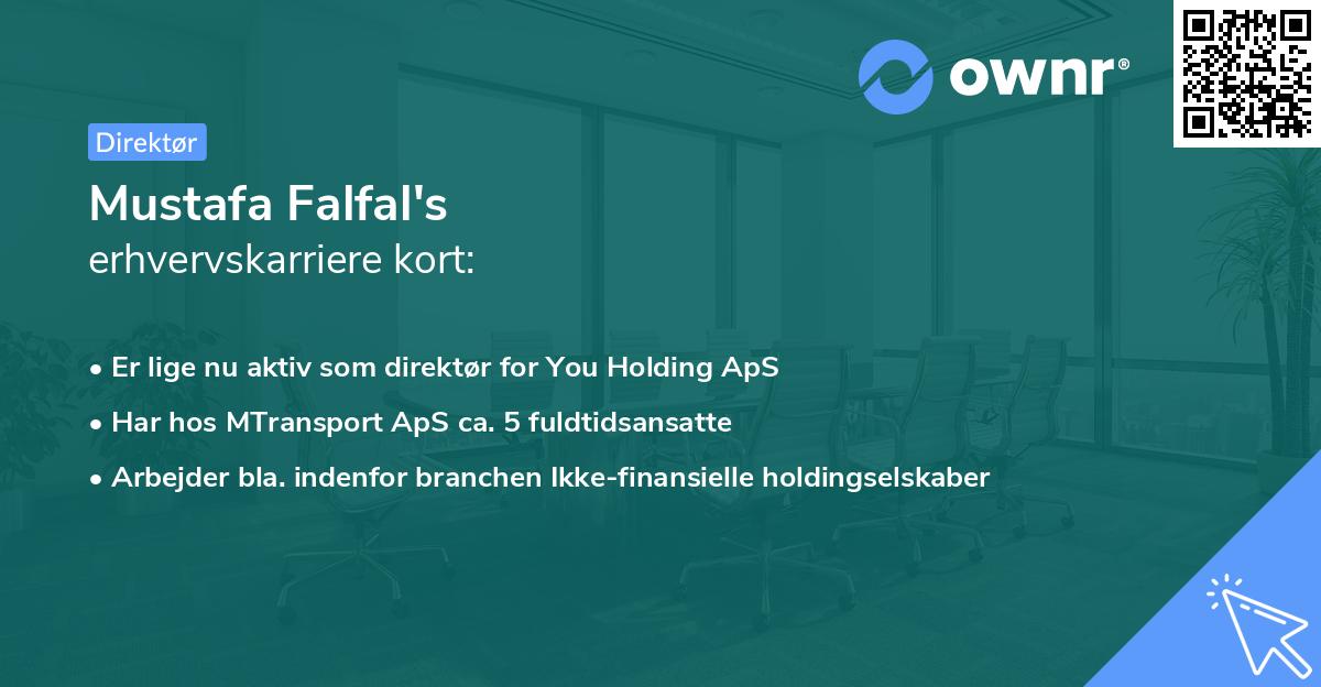 Mustafa Falfal's erhvervskarriere kort