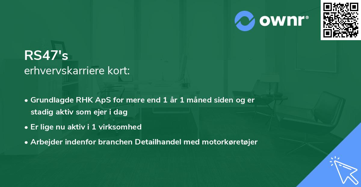 RS47's erhvervskarriere kort