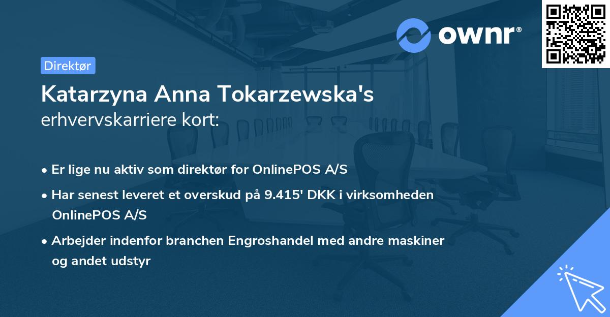 Katarzyna Anna Tokarzewska's erhvervskarriere kort