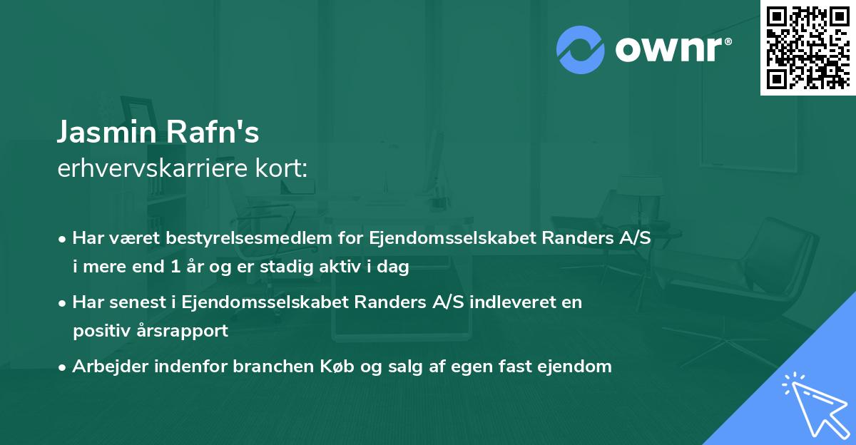 Jasmin Rafn's erhvervskarriere kort