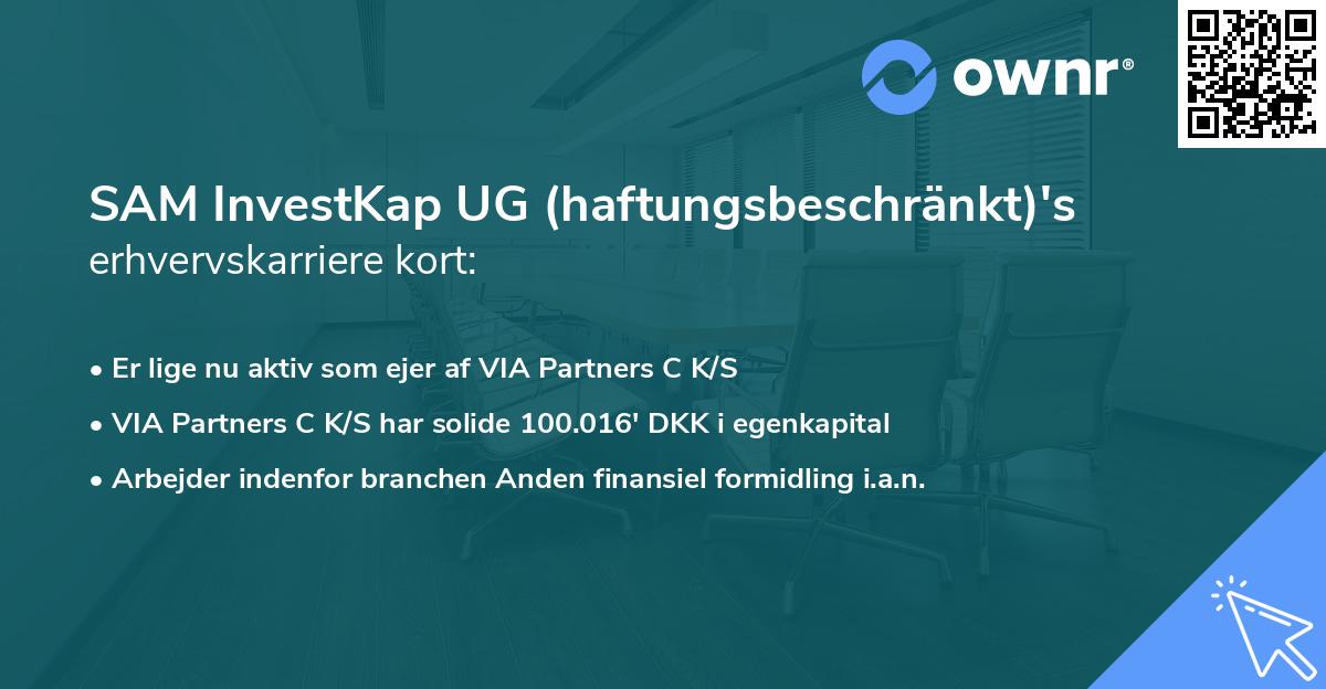 SAM InvestKap UG (haftungsbeschränkt)'s erhvervskarriere kort