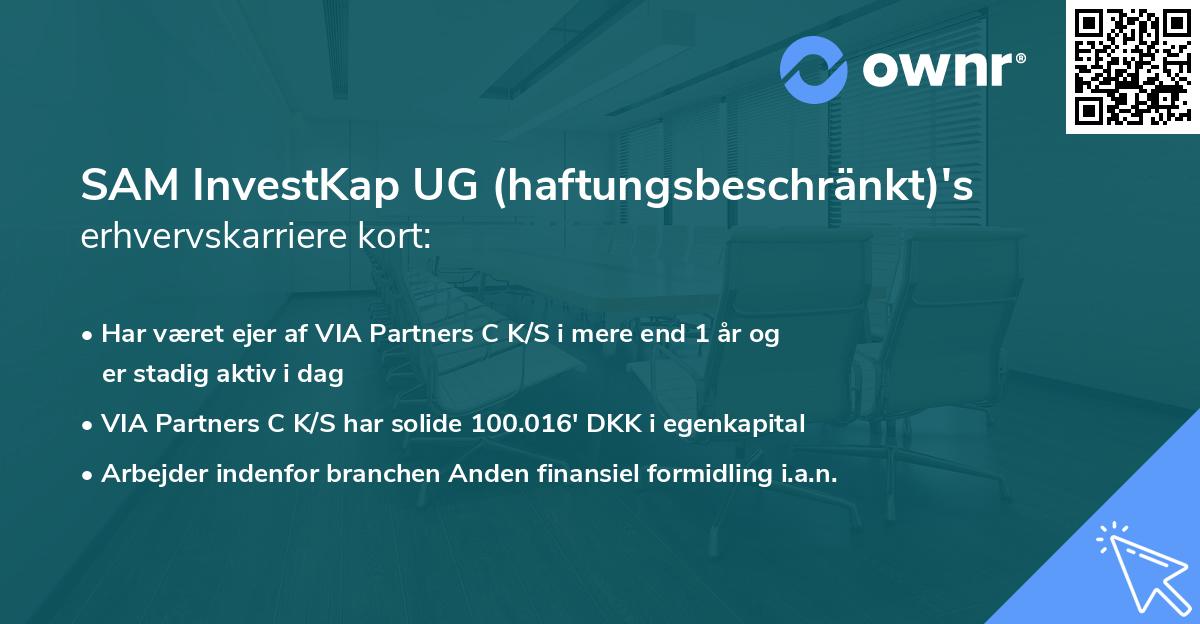SAM InvestKap UG (haftungsbeschränkt)'s erhvervskarriere kort