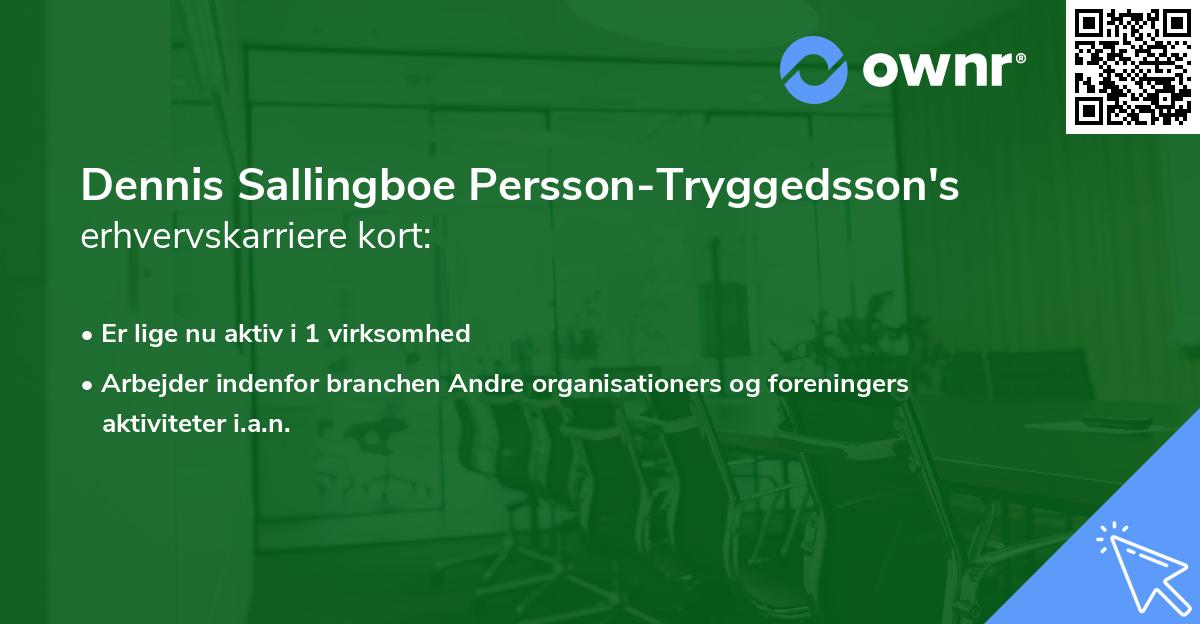 Dennis Sallingboe Persson-Tryggedsson's erhvervskarriere kort