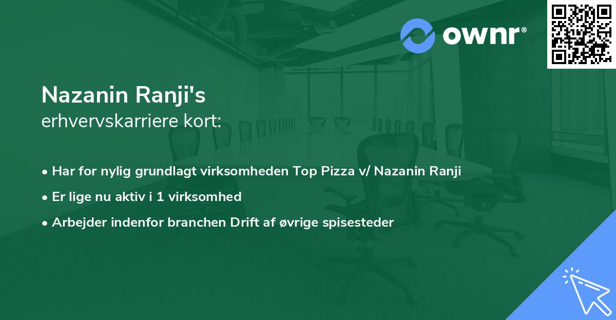 Nazanin Ranji's erhvervskarriere kort