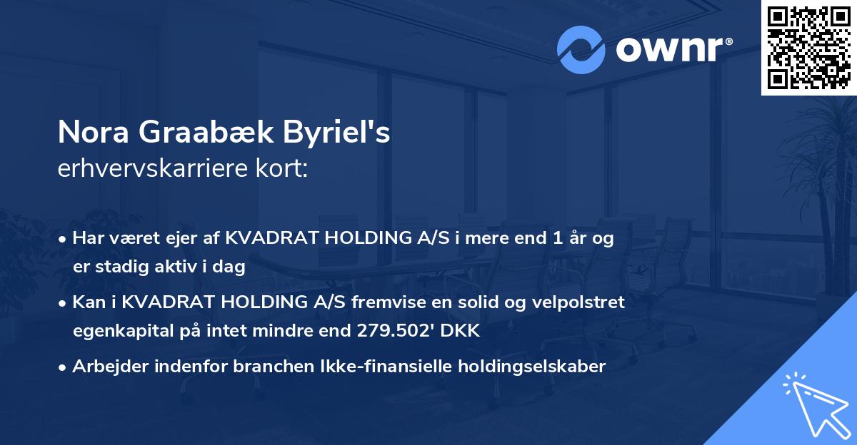 Nora Graabæk Byriel's erhvervskarriere kort