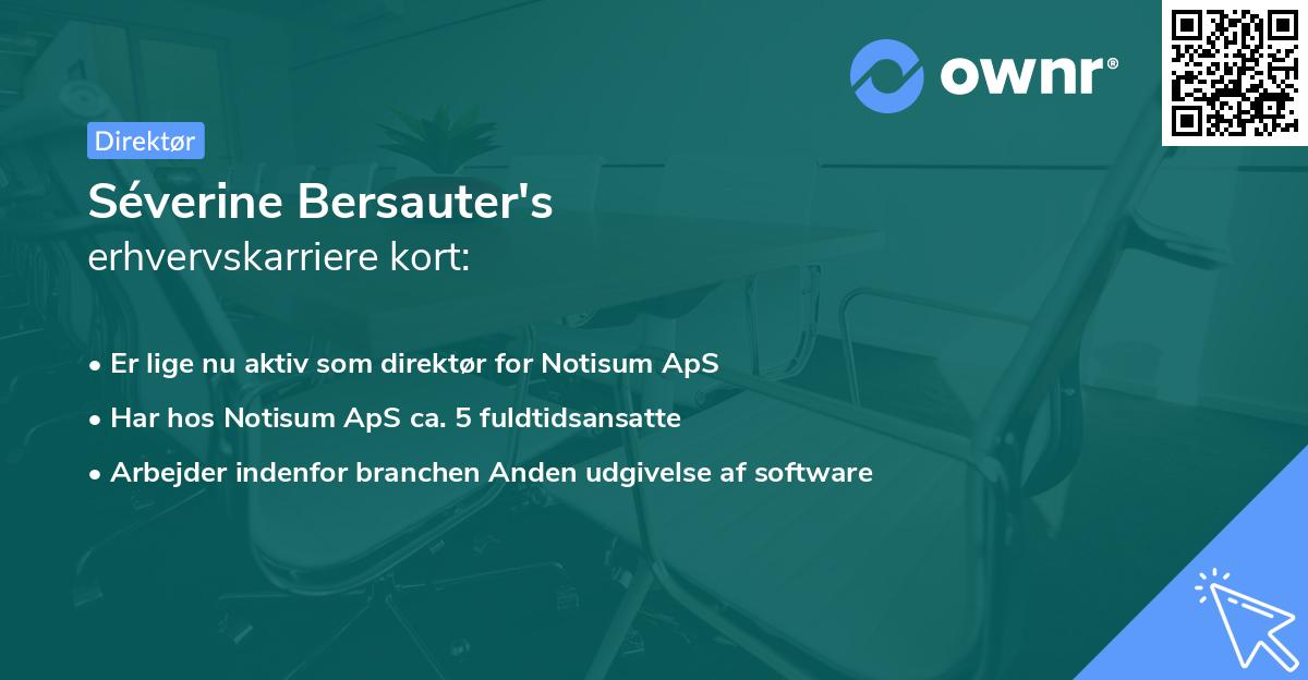Séverine Bersauter's erhvervskarriere kort