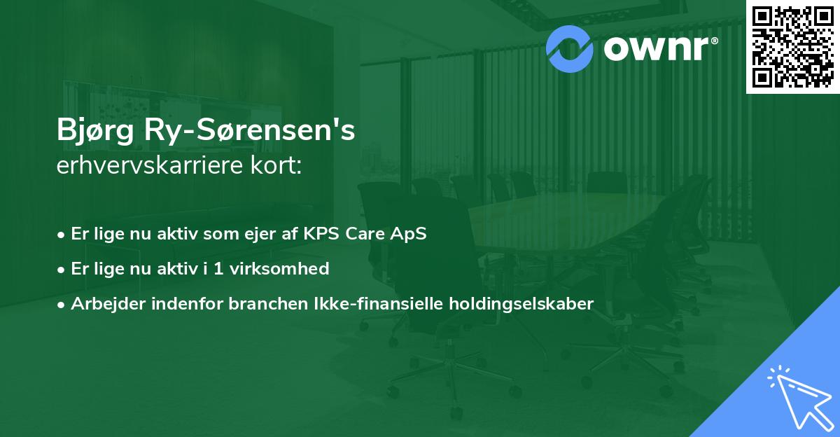 Bjørg Ry-Sørensen's erhvervskarriere kort