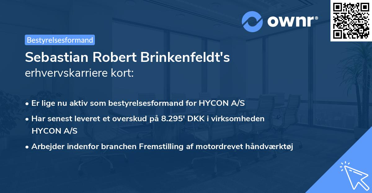 Sebastian Robert Brinkenfeldt's erhvervskarriere kort
