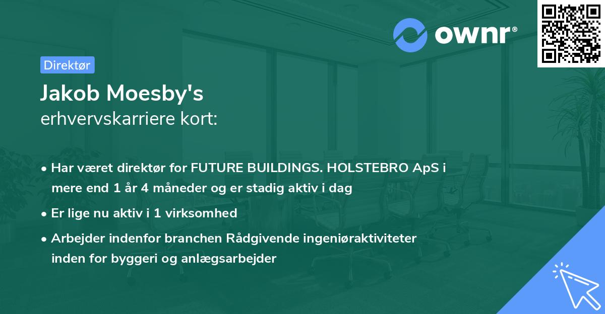 Jakob Moesby's erhvervskarriere kort