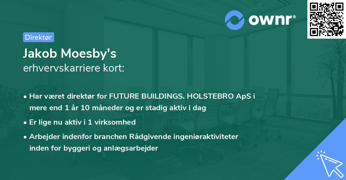 Jakob Moesby's erhvervskarriere kort