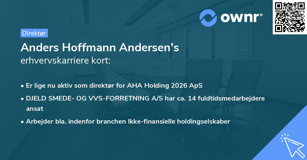Anders Hoffmann Andersen's erhvervskarriere kort