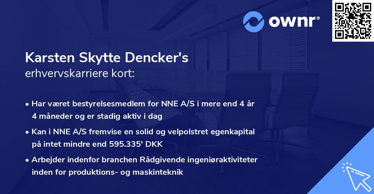 Karsten Skytte Dencker's erhvervskarriere kort