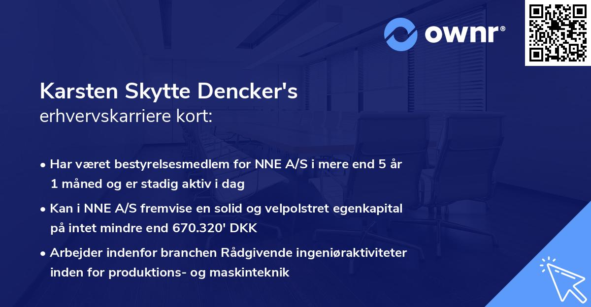 Karsten Skytte Dencker's erhvervskarriere kort