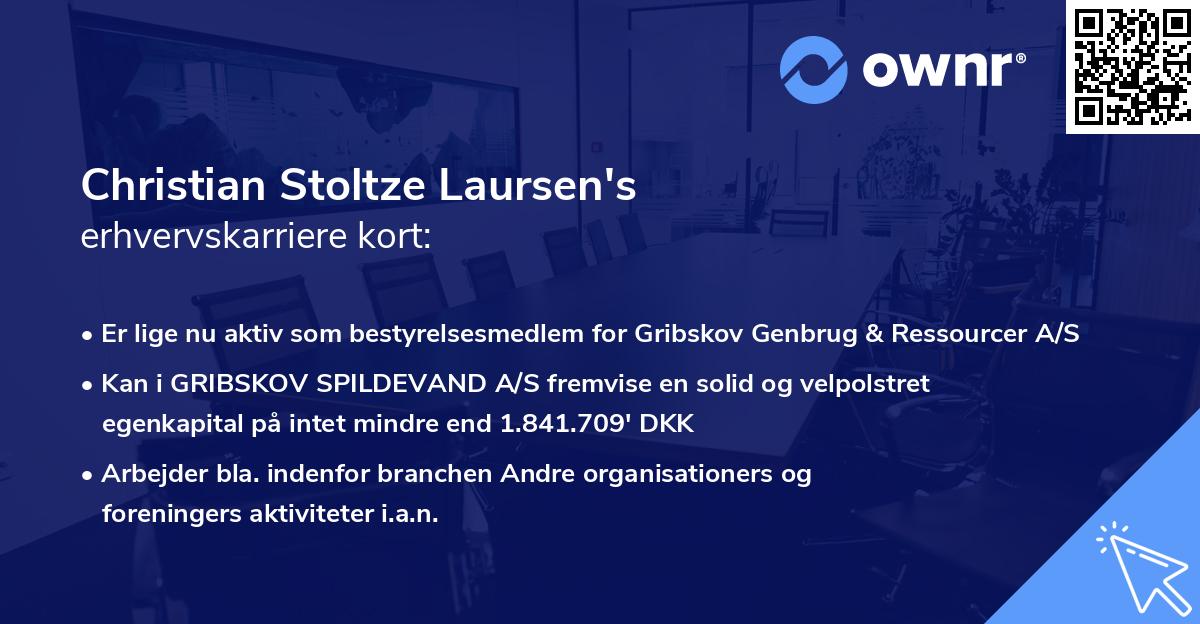 Christian Stoltze Laursen's erhvervskarriere kort
