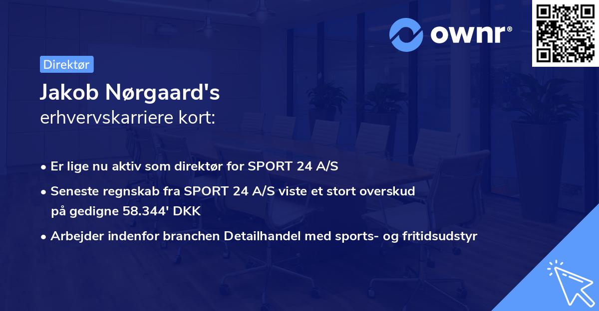 Jakob Nørgaard's erhvervskarriere kort