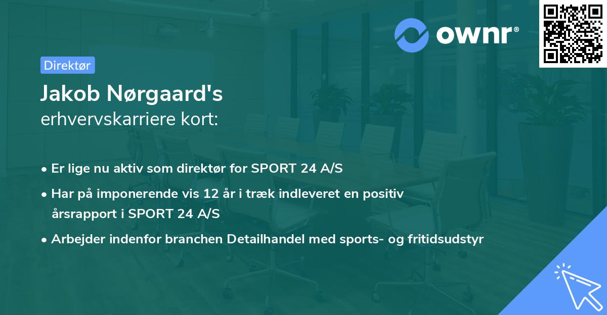 Jakob Nørgaard's erhvervskarriere kort