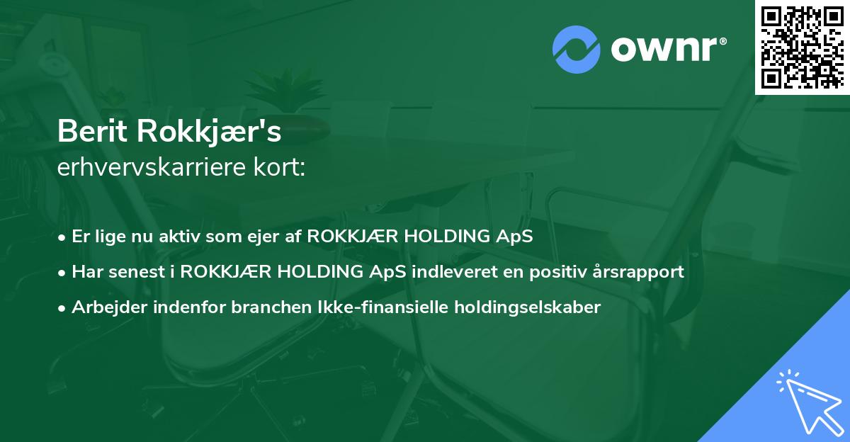 Berit Rokkjær's erhvervskarriere kort