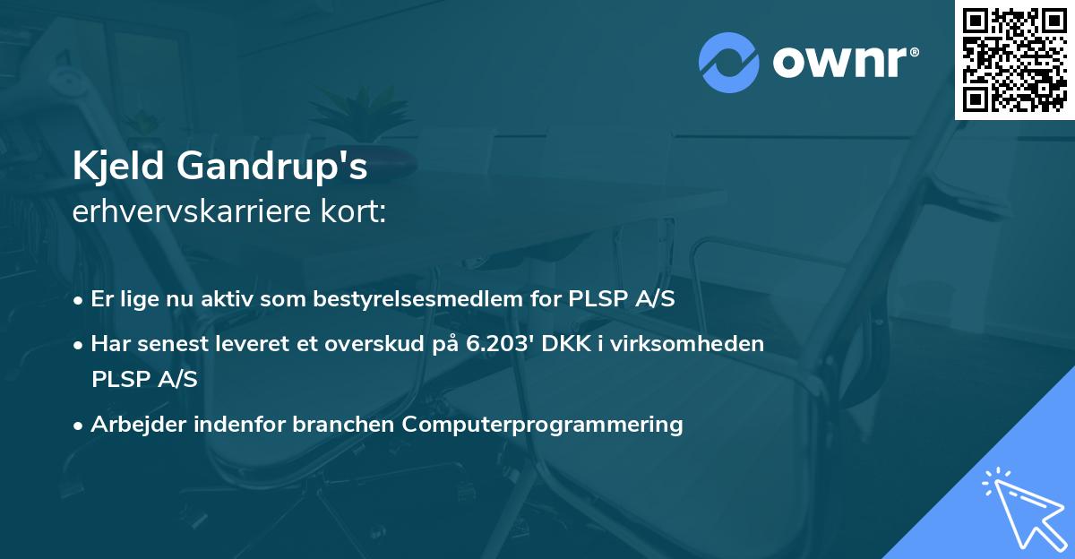 Kjeld Gandrup's erhvervskarriere kort